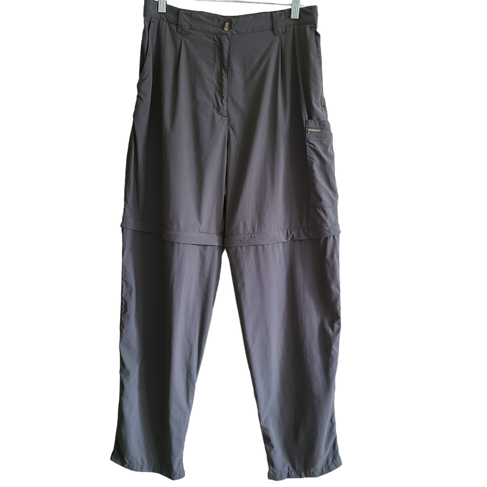 EXOFFICIO Convertible Zip Off Travel Pants Putty Gray‎ Women's 14